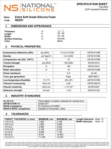 National Silicone NS201 Mousse extra souple